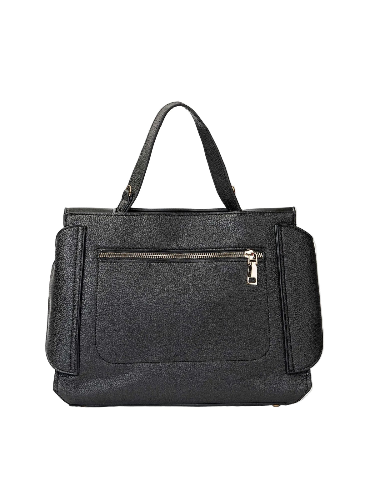 Ella Carry Obsidian Black Satchel