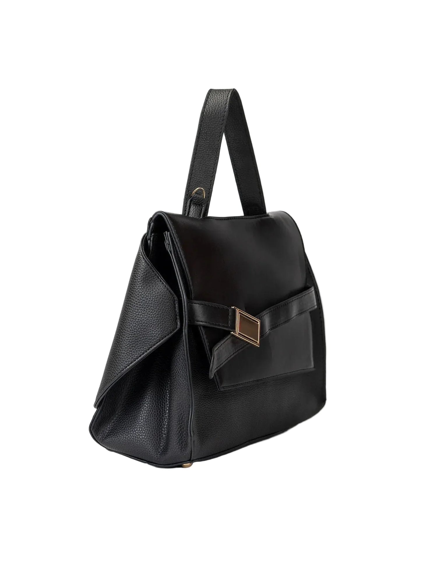 Ella Carry Obsidian Black Satchel
